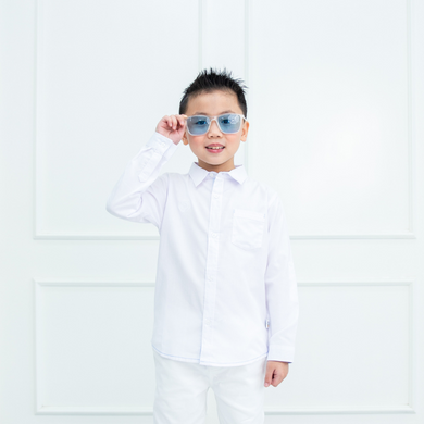 Long sleeves white t-shirt boy/ Kaos lengan panjang putih anak laki/ Donald Spirit