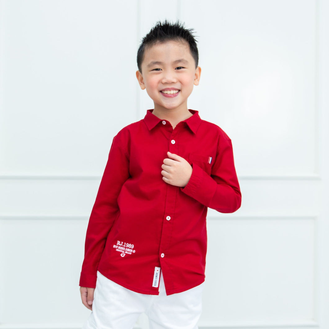 Kemeja Anak Laki Merah/ Shirt Boy Red/ RJ Independence