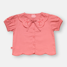Muat gambar ke penampil Galeri, Blus Lengan Pendek Anak Perempuan Pink/ Girl short sleeves blouse pink/ RJG Secret Garden