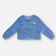 Muat gambar ke penampil Galeri, Jaket Crop Denim Anak Perempuan Biru/ Crop Denim Jacket Girl Blue/ RJG Butterfly