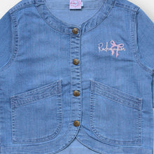 Muat gambar ke penampil Galeri, Jaket Crop Denim Anak Perempuan Biru/ Crop Denim Jacket Girl Blue/ RJG Butterfly