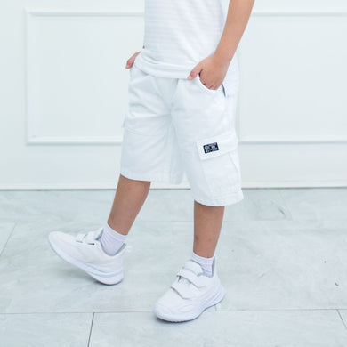 Celana Pendek Anak Laki Putih/ Short Pants Boy White/ RJ Merah Putih