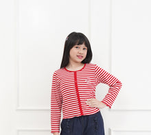 Muat gambar ke penampil Galeri, Kaos Crop Lengan Panjang Anak Perempuan Merah/ Crop T-shirt Long Sleeve Girl Red/ RJG Cherry Belle