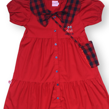 Muat gambar ke penampil Galeri, Dress Lengan Pendek Anak Perempuan Merah/ Girls Dress Short Sleeve Red/ RJG Cherry Belle