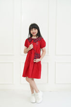Muat gambar ke penampil Galeri, Dress Lengan Pendek Anak Perempuan Merah/ Girls Dress Short Sleeve Red/ RJG Cherry Belle