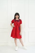 Muat gambar ke penampil Galeri, Dress Lengan Pendek Anak Perempuan Merah/ Girls Dress Short Sleeve Red/ RJG Cherry Belle