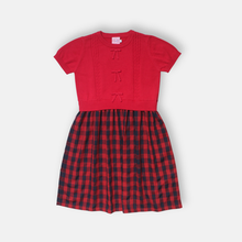 Muat gambar ke penampil Galeri, Dress Lengan Pendek Anak Perempuan Merah/ Girls Dress Short Sleeve Red/ RJG Good Luck