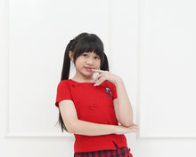 Muat gambar ke penampil Galeri, Kaos Crop Anak Perempuan Merah/ Crop T-shirt Girl Red/ RJG Cherry Belle