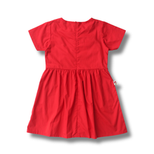 Muat gambar ke penampil Galeri, Dress Lengan Pendek Anak Perempuan Merah/ Girls Dress Short Sleeve Red/ Daisy Duck Good Luck