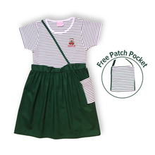 Muat gambar ke penampil Galeri, Dress Lengan Pendek Anak Perempuan Hijau/ Girls Dress Short Sleeve Green/ RJG Cherry Belle