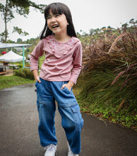 Muat gambar ke penampil Galeri, Kaos Anak Perempuan Peach/ Girls T-Shirt Peach/  RJG Picnic Time