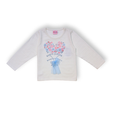 Muat gambar ke penampil Galeri, Kaos Anak Perempuan Putih/ Girls T-Shirt White/ RJG Bouquet de fleurs