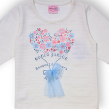 Muat gambar ke penampil Galeri, Kaos Anak Perempuan Putih/ Girls T-Shirt White/ RJG Bouquet de fleurs