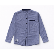 Muat gambar ke penampil Galeri, Kemeja Lengan Panjang Anak Laki Navy/ Boys Long Sleeve Shirt Navy/ RJ kids Boy Sky Blue