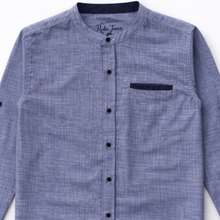 Muat gambar ke penampil Galeri, Kemeja Lengan Panjang Anak Laki Navy/ Boys Long Sleeve Shirt Navy/ RJ kids Boy Sky Blue