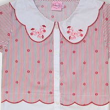 Muat gambar ke penampil Galeri, Blus Lengan Pendek Anak Perempuan Merah/ Short Sleeve Blouse Girl Red/RJG Good Luck