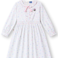 Muat gambar ke penampil Galeri, Ghamis Dress Anak Perempuan Putih/ Girls Maxi Cotton Poplin Dress White/ Daisy Duck Picnic Time