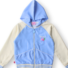 Muat gambar ke penampil Galeri, Jaket Katun Anak Perempuan Biru/ Girls Jacket Cotton Microfiber Blue/ RJG Bouquet de fleurs