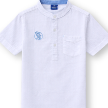 Muat gambar ke penampil Galeri, Kemeja Anak Laki Putih/ Boys Shirt White/ That's Donald Ahoy Quack