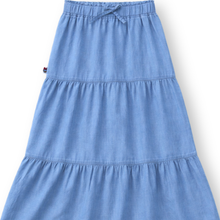 Muat gambar ke penampil Galeri, Rok Panjang Denim Anak Perempuan Biru/ Girls Maxi Denim Chambray Skirt Blue/ Daisy Duck Too Cute