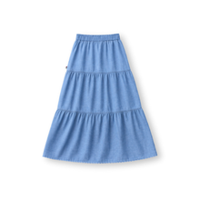Muat gambar ke penampil Galeri, Rok Panjang Denim Anak Perempuan Biru/ Girls Maxi Denim Chambray Skirt Blue/ Daisy Duck Too Cute
