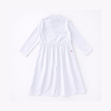 Muat gambar ke penampil Galeri, Ghamis Anak Perempuan Putih/ Girls Maxi Cotton Poplin Dress White/ RJG Picnic Time