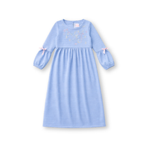 Muat gambar ke penampil Galeri, Ghamis Anak Perempuan Biru/ Girls Maxi Cotton Dobby Dress Blue/ RJG Picnic Time