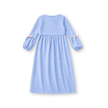 Muat gambar ke penampil Galeri, Ghamis Anak Perempuan Biru/ Girls Maxi Cotton Dobby Dress Blue/ RJG Picnic Time