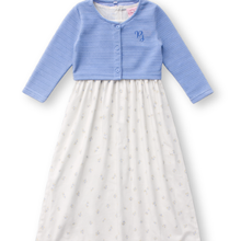 Muat gambar ke penampil Galeri, Ghamis Anak Perempuan Biru/ Girls Maxi Cotton Poplin Dress Blue/ RJG Picnic Time