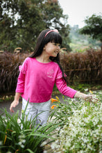 Muat gambar ke penampil Galeri, Kaos Anak Perempuan Fucshia/ Girls T-Shirt Fucshia/ RJG Holiday Essentials