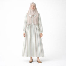Muat gambar ke penampil Galeri, Rodeo - Gamis Wanita - Yasmin Gamis - Krem