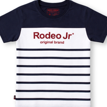 Muat gambar ke penampil Galeri, Kaos Salur Anak laki Navy/ Boys Striped T-Shirt Navy/ RJ kids Boy Sky Blue