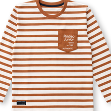 Muat gambar ke penampil Galeri, Kaos Salur Anak Laki Cokelat/ Boys Striped T-Shirt Brown/ RJ kids Boy Latte Club
