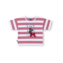 Muat gambar ke penampil Galeri, Kaos Salur Anak Perempuan Merah/ Girls Striped T-Shirt Red/ Daisy Duck Homerun