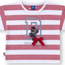Muat gambar ke penampil Galeri, Kaos Salur Anak Perempuan Merah/ Girls Striped T-Shirt Red/ Daisy Duck Homerun