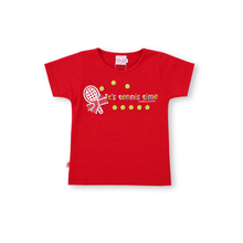 Muat gambar ke penampil Galeri, Kaos Anak Perempuan Merah/ Girls T-Shirt Red/ Tennis Time
