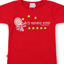 Muat gambar ke penampil Galeri, Kaos Anak Perempuan Merah/ Girls T-Shirt Red/ Tennis Time