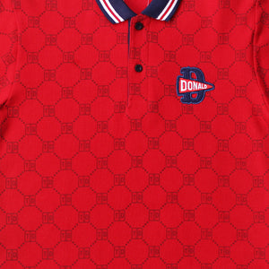 Polo Shirt/ Kaos Polo Anak Laki Red Full Print/ Donald Duck Style