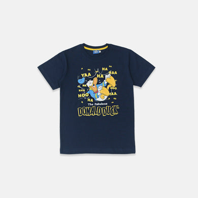 Tshirt Basic/ Kaos Navy/ Printing 90th Donald Duck