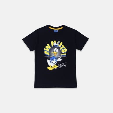 Tshirt Basic/ Kaos Black/ Printing 90th Donald Duck