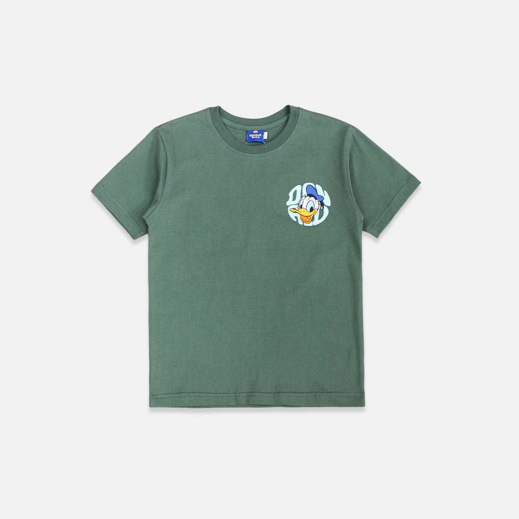 Tshirt Basic/ Kaos Anak Laki Mineral Green/ Donald Duck Printing