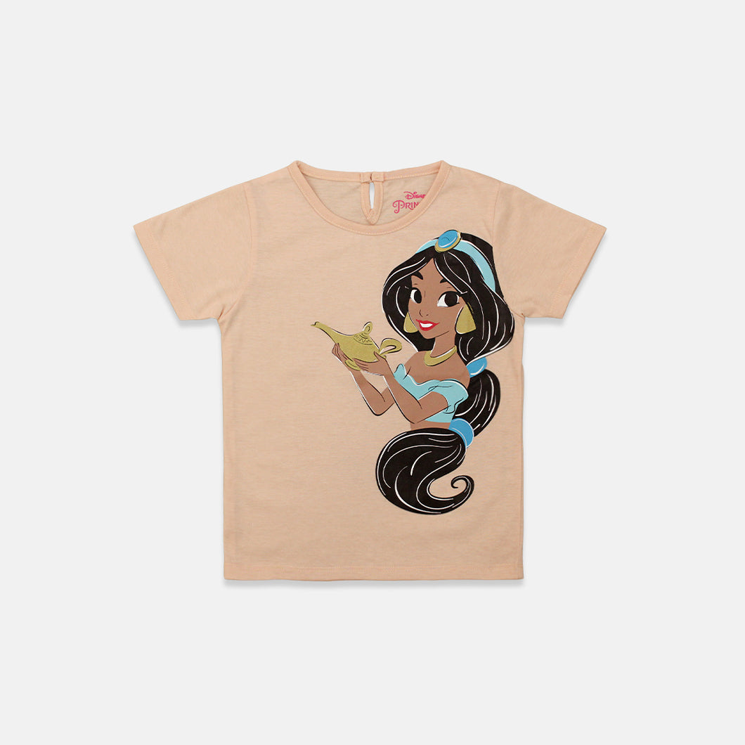 Tshirt/ Kaos Anak Perempuan Peach/ Disney Princess Jasmine and Lamp