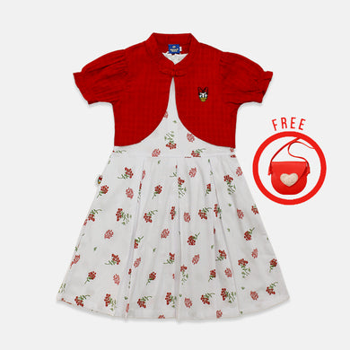 Mini dress/ Dress pendek anak White/ Daisy Imlek