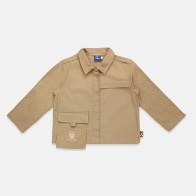 Linen Jakcet/ Jacket Woven Anak Perempuan Khaky/ Daisy Be Amazing