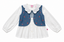Muat gambar ke penampil Galeri, Blus Anak Perempuan Putih/ Girls Blouse White/ RJG Holiday Sparkle