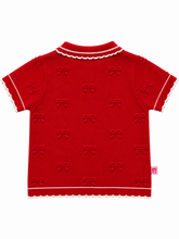 Muat gambar ke penampil Galeri, Kaos Crop Anak Perempuan Merah/ Girls Crop T-Shirt Red/ RJG Holiday Sparkle