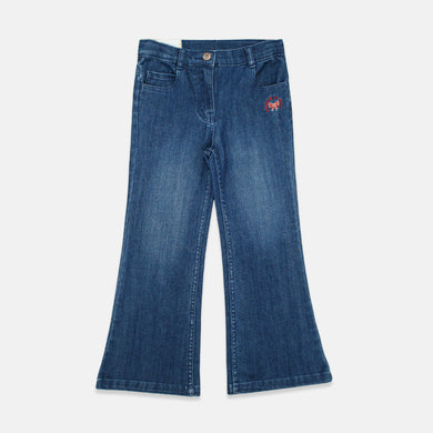 Jeans/ Celana Denim Flare Anak Perempuan Navy/ Rodeo Junior Girl Red Christmas