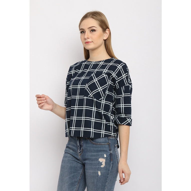 Rodeo - Blouse Wanita - Vero Blouse - Navy