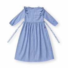 Muat gambar ke penampil Galeri, Ghamis Dress Anak Perempuan Biru/ Girls Maxi Cotton Poplin Dress Blue/ RJG Bouquet de fleurs