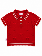 Muat gambar ke penampil Galeri, Kaos Crop Anak Perempuan Merah/ Girls Crop T-Shirt Red/ RJG Holiday Sparkle